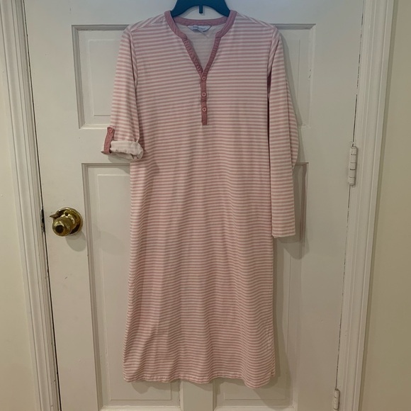Pajamagrams Women’s Striped Convertible Sleeve Nightgown Size X Small - Picture 2 of 10